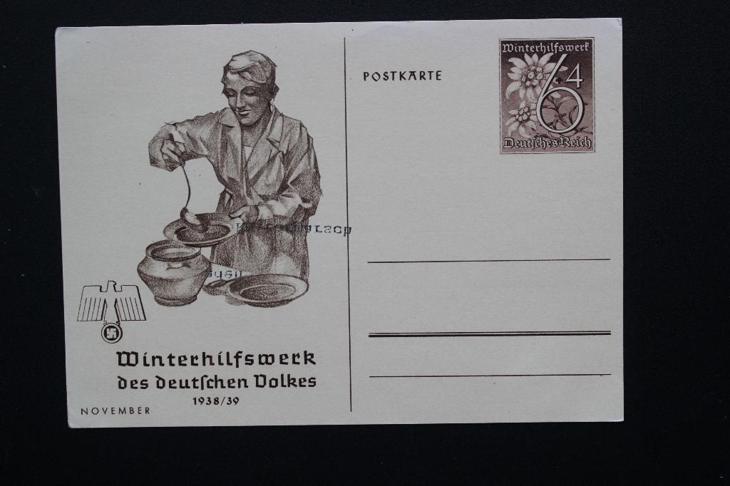 1939 DUITSE RIJK PROPAGANDAKAART WINTERHULP NOVEMBER, Verzamelen, Ophalen of Verzenden, 1920 tot 1940, Ongelopen, Duitsland