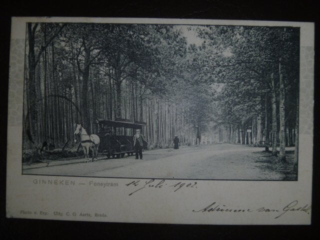 Ansichtkaart Ginneken. Poneytram. 1902, Ophalen of Verzenden, Voor 1920, Zuid-Holland