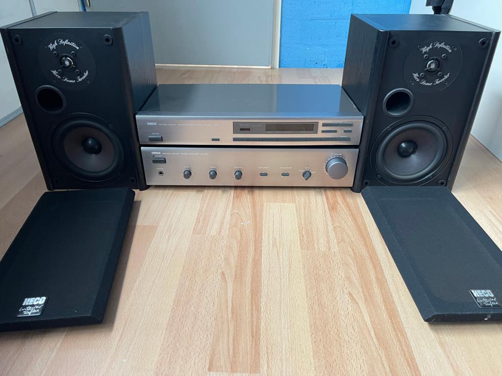 Yamaha AX-350 + YAMAHA TX-340 Heco Interior Reflex 10MK II, Ophalen, Zo goed als nieuw, 120 watt of meer, Yamaha
