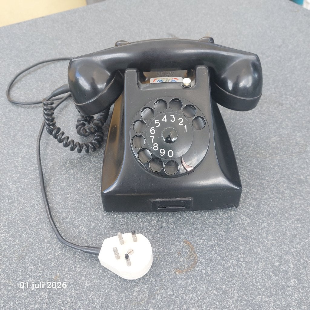 antieke telefoontoestel, Telecommunicatie, Vaste telefoons | Niet Draadloos, Ophalen, Gebruikt, Met draaischijf
