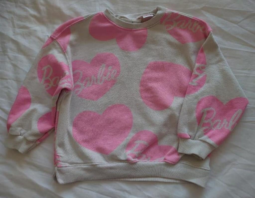 sweatshirt Zara Barbie maat 116, Kinderen en Baby's, Kinderkleding | Maat 116, Gebruikt, Trui of Vest, Zara, Verzenden