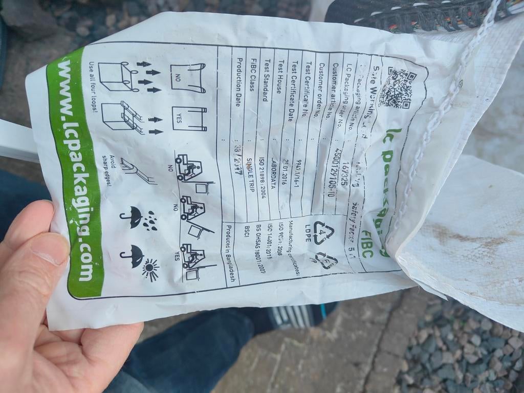 Twee lege big bags - diverse maten, Ophalen, Gebruikt, 60 cm of meer, Overige typen
