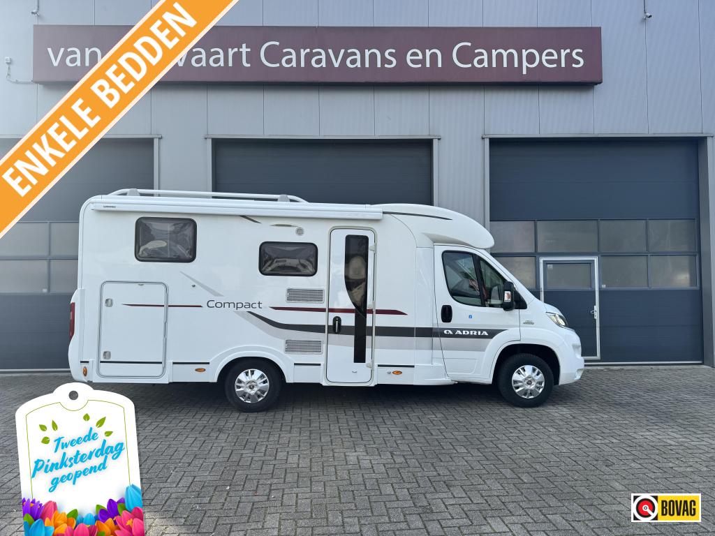 Adria Compact 600 SL Enkele Bedden Fiat basis, Caravans en Kamperen, Campers, Bedrijf, tot en met 3, Half-integraal, Adria, Fiat