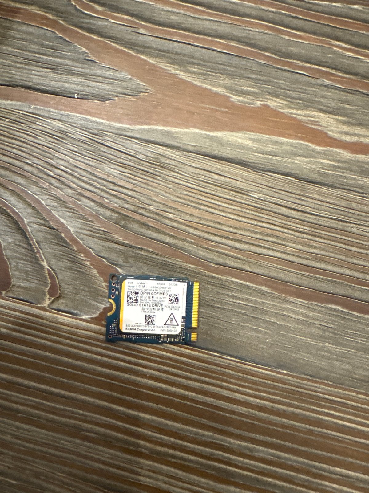 Kioxia (Toshiba) NVMe SSD 512GB M.2 2230 PCIe Gen4 x4, Computers en Software, Harde schijven, Ophalen, Intern, Gebruikt, SSD