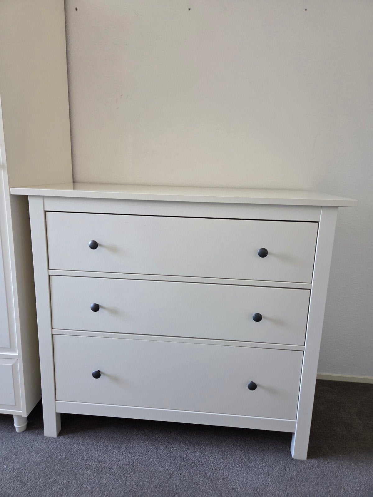 Commode Hemnes, Ikea kast, laden, wit, 100 tot 150 cm, Ophalen of Verzenden, Zo goed als nieuw, 3 of 4 laden