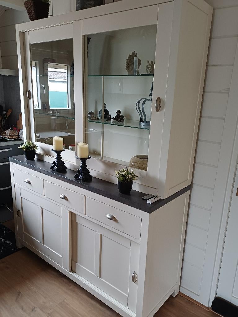BUFFETKAST WIT, Huis en Inrichting, Kasten | Buffetkasten, Ophalen, Gebruikt, Met deur(en), 200 cm of meer