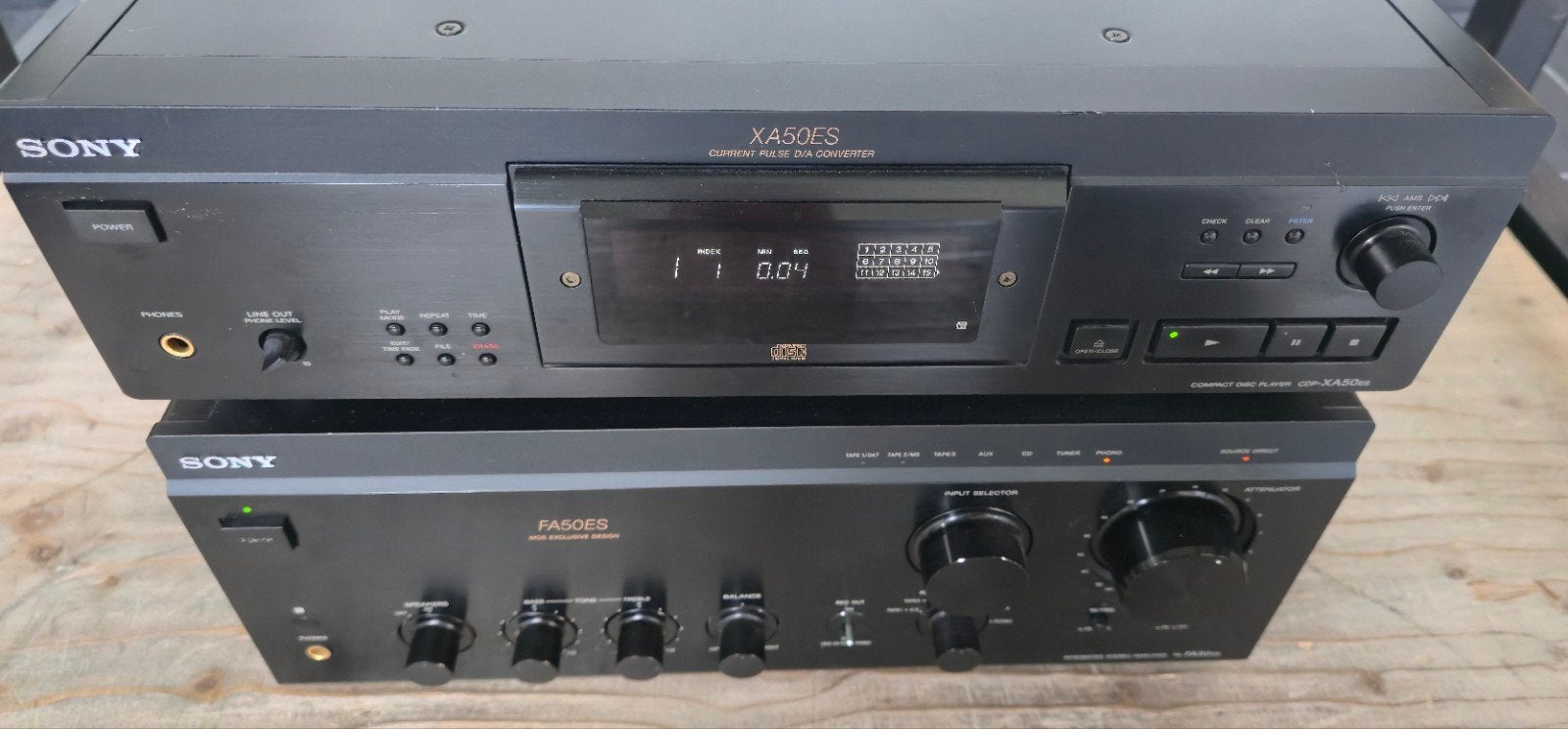 Sony FA50ES + Sony XA50ES, Ophalen, Losse componenten, Zo goed als nieuw, Sony