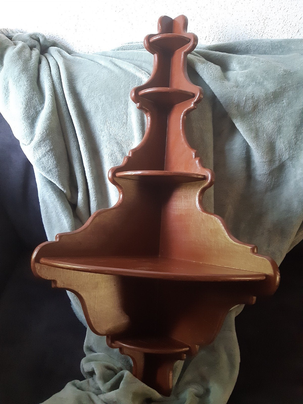 Hoekkastje schap ,stoer brocante,rek,knus sober ,landelijk, Ophalen of Verzenden