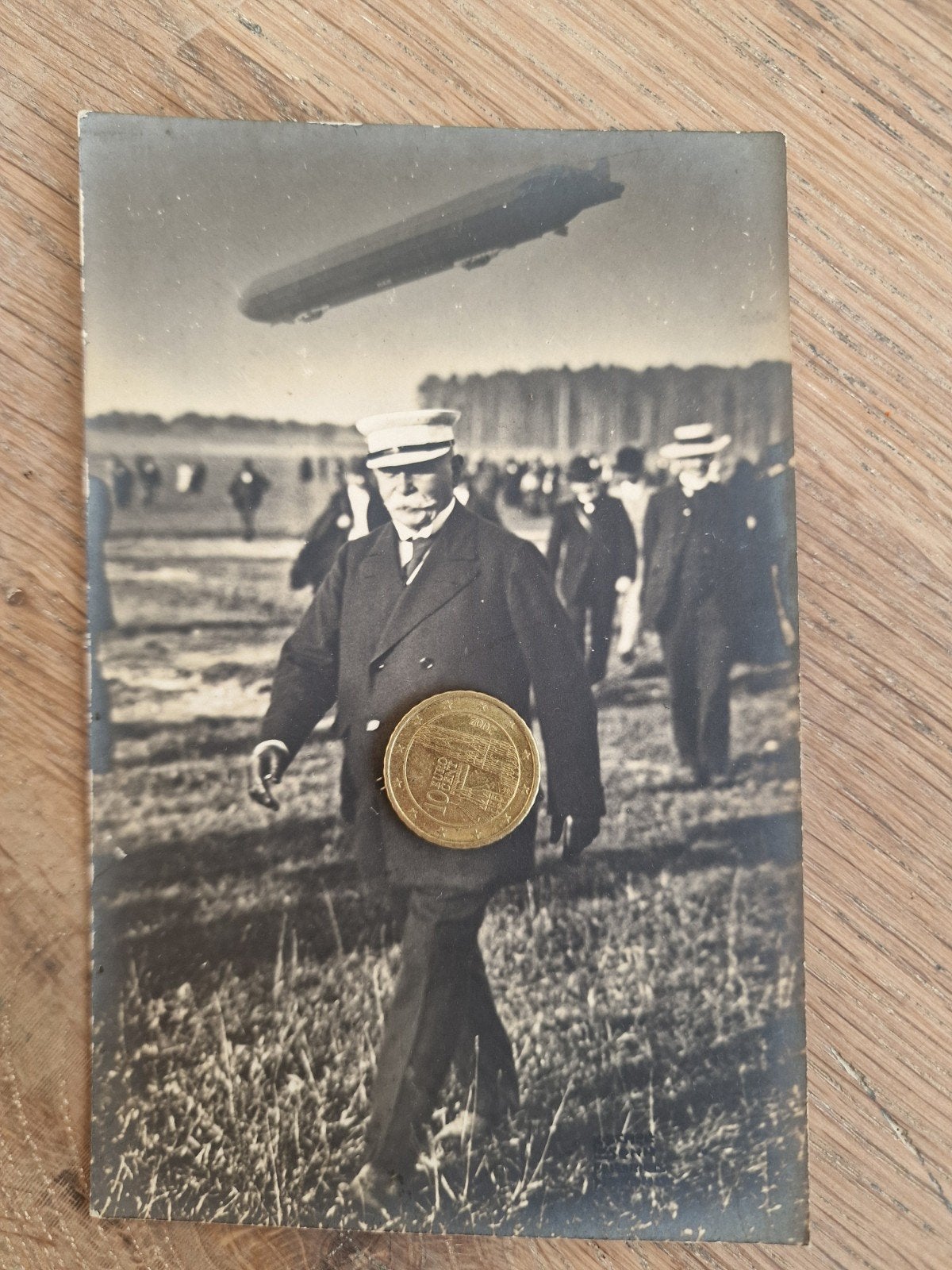Originele foto Graf zeppelin 1909 met Ferdinand von Zeppelin, Ophalen of Verzenden, Overige materialen
