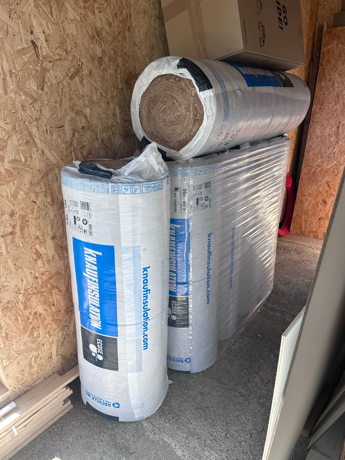 Knauf Isolatie Naturoll 032 18cm - 12x rol - 15m2 restpartij, Ophalen, 12 cm of meer, Nieuw, 15 m² of meer