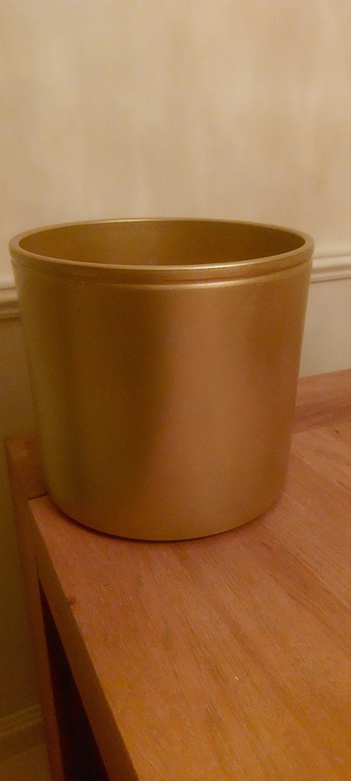 Bloempot in de kleur goud, 25 tot 40 cm, Overige materialen, Rond, Ophalen of Verzenden