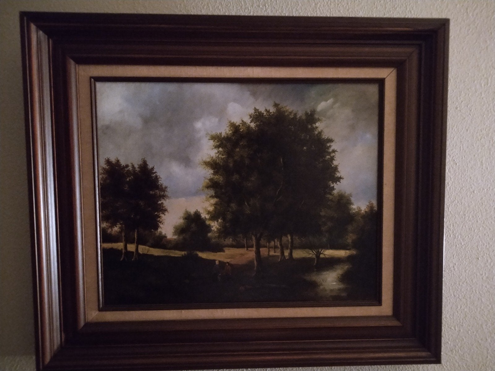 Schilderij Landschap met Bomen en Water, Ophalen, Doek, Realistisch, Landschap