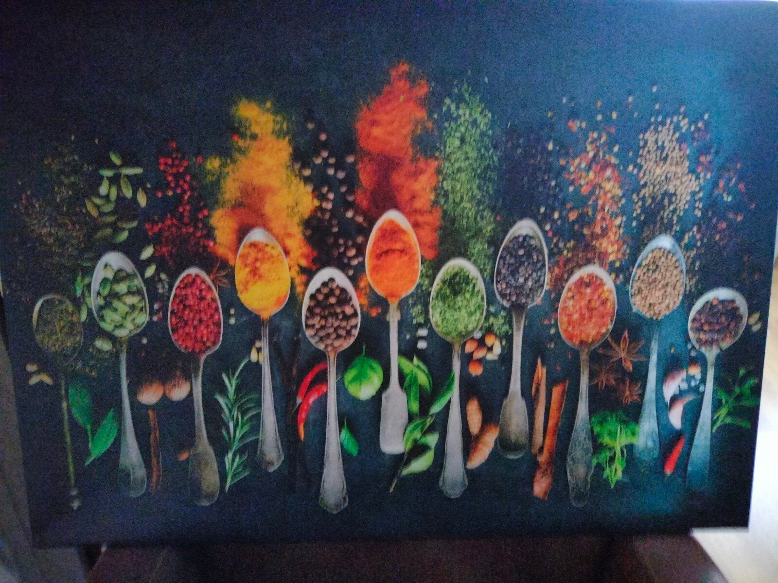 Canvas schilderij kruiden 70x50 cm, 50 – 75, Nieuw, Ophalen of Verzenden, Print