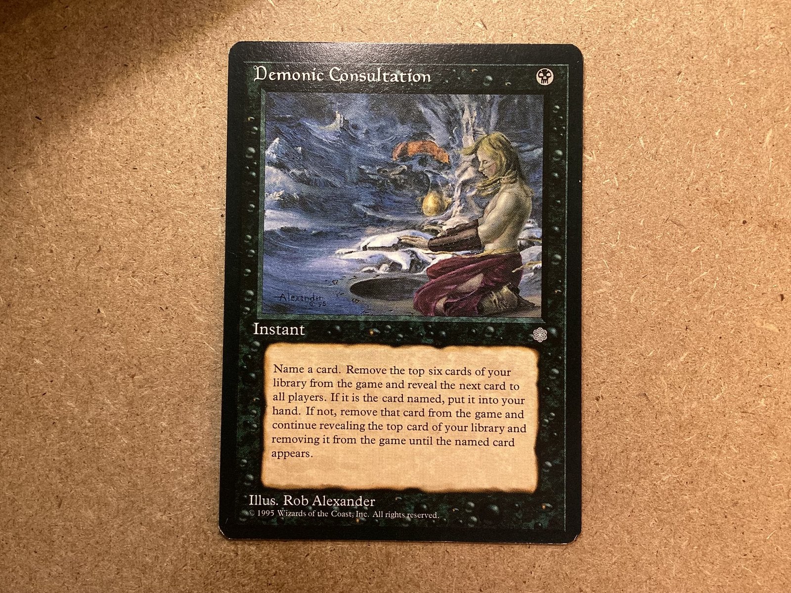 1x Demonic Consultation (Near Mint), Ophalen of Verzenden, Zo goed als nieuw, Losse kaart