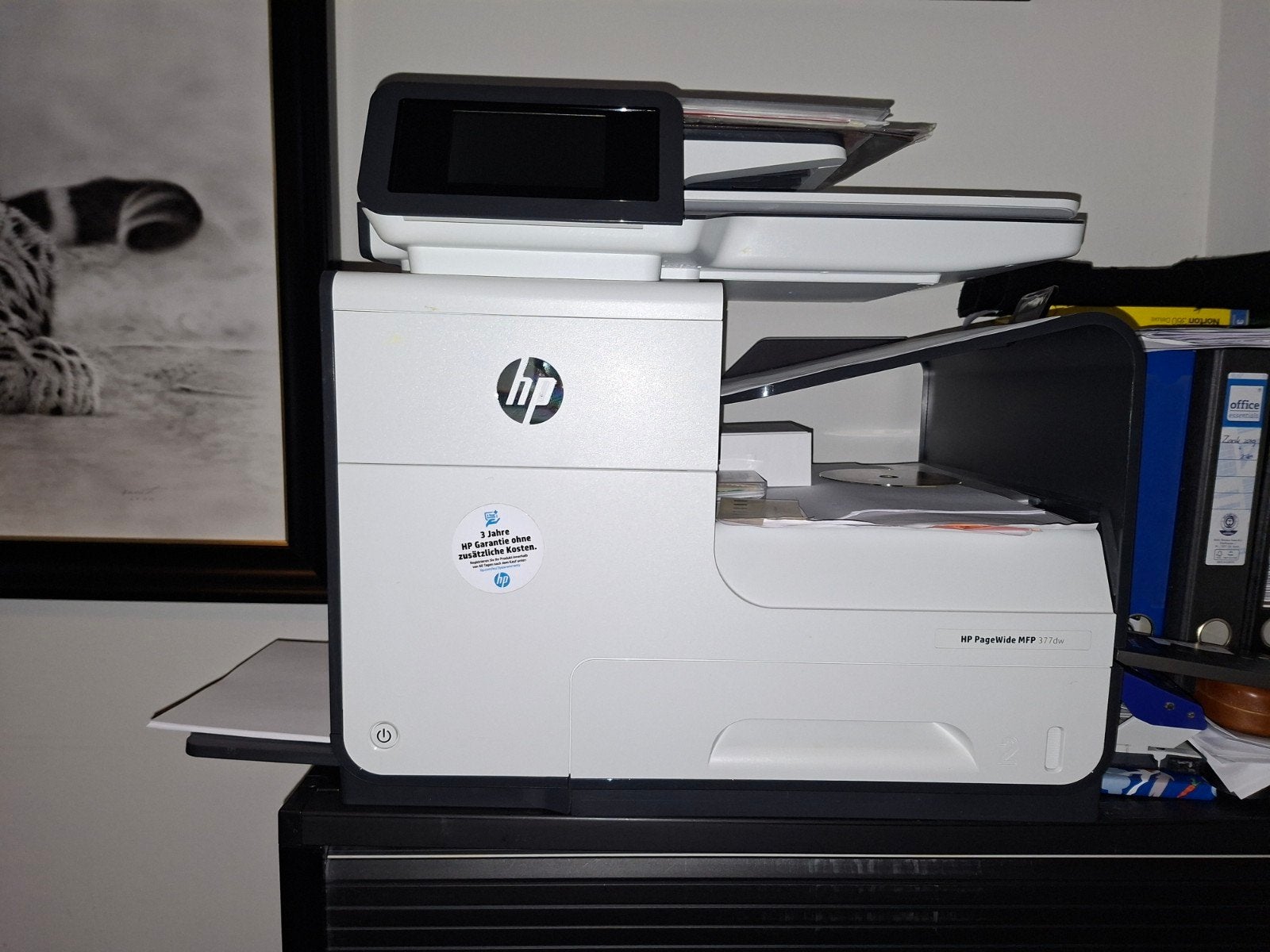 HP PageWide MFP 377dw, Computers en Software, Printers, Gebruikt, All-in-one, Inkjetprinter, Faxen, Kleur printen, Kopieren, Scannen