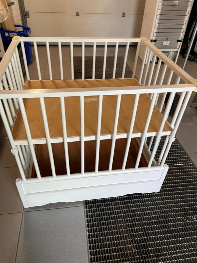 BABY BOX met lade wit inklapbaar, Kinderen en Baby's, Boxen, Ophalen, Zo goed als nieuw, Vierkant, In hoogte verstelbaar