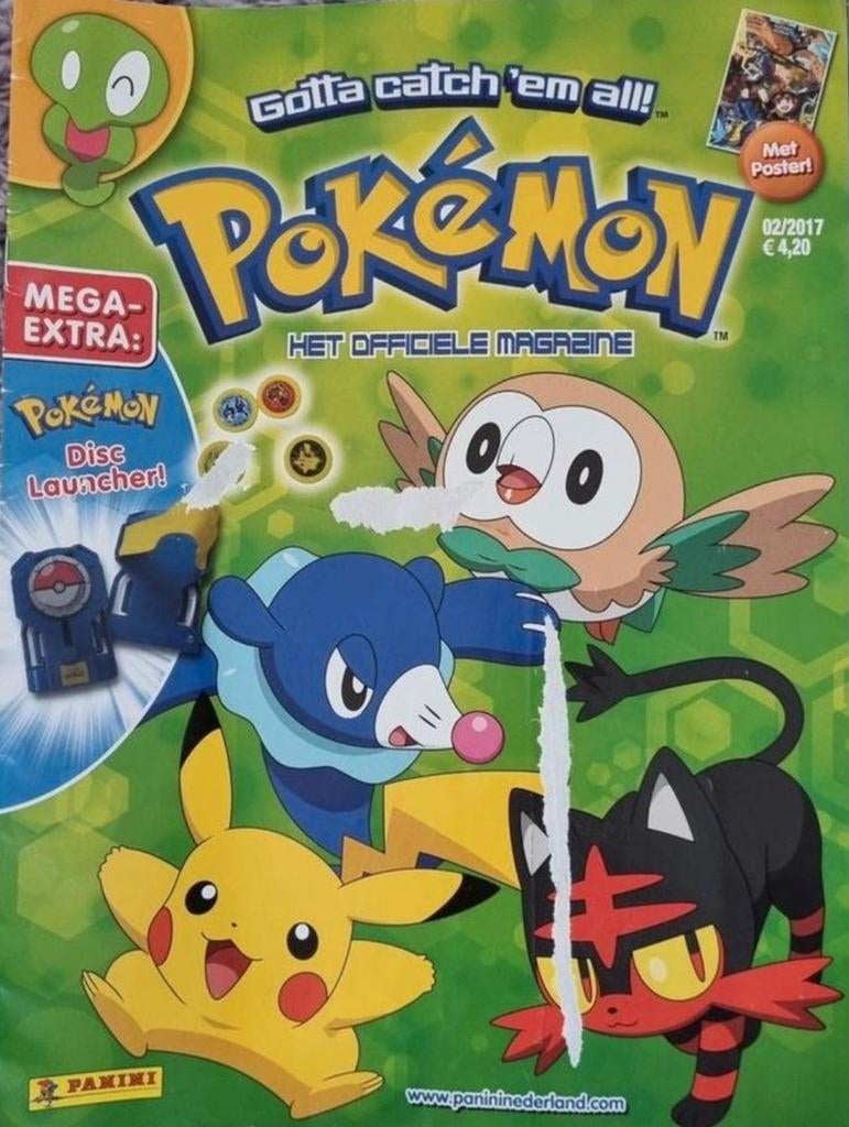 Pokémon Magazine 02/2017 met Disc Launcher en Poster, Ophalen of Verzenden