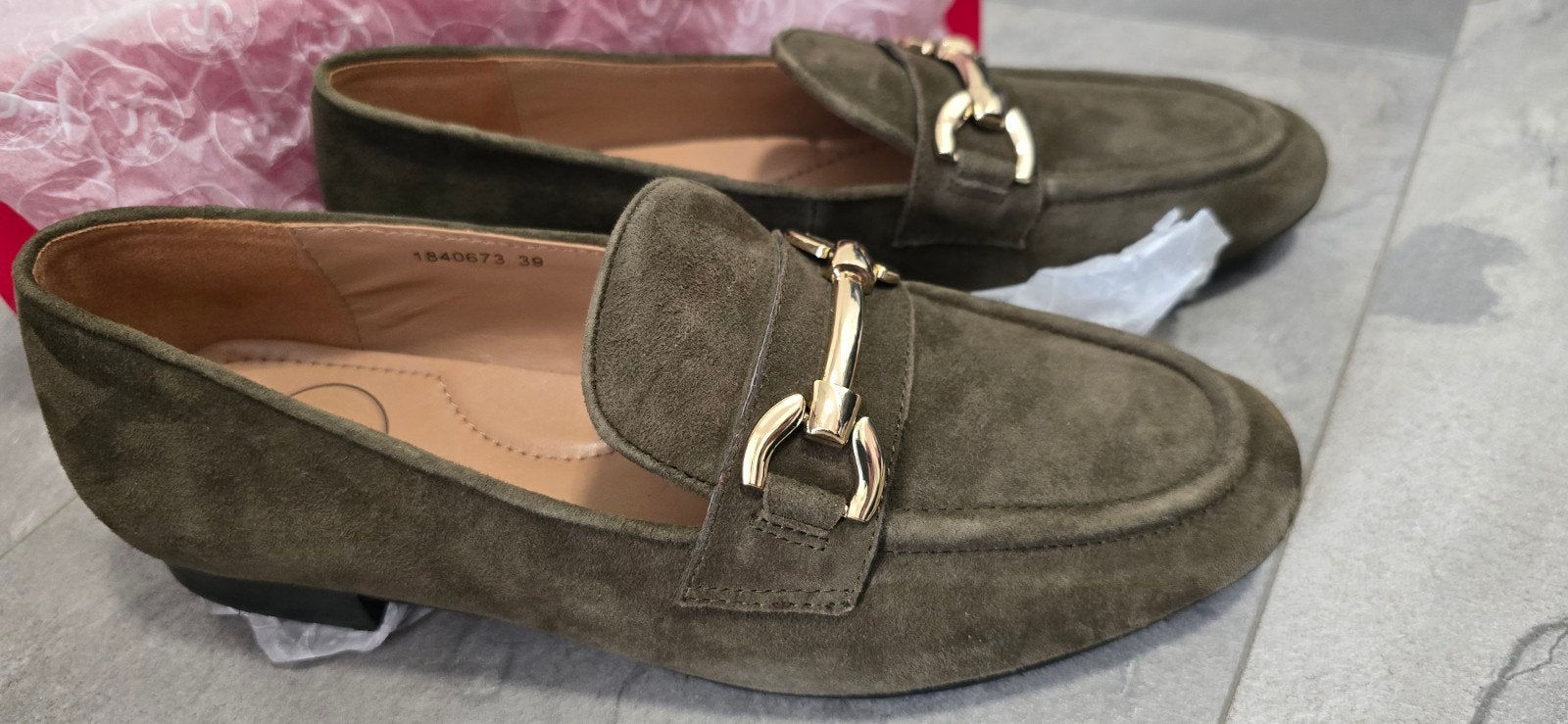 Nieuwe SI Loafers Dames Maat 39 - Donkergroen met Gesp, Kleding | Dames, Instappers, Nieuw, Ophalen of Verzenden, SI