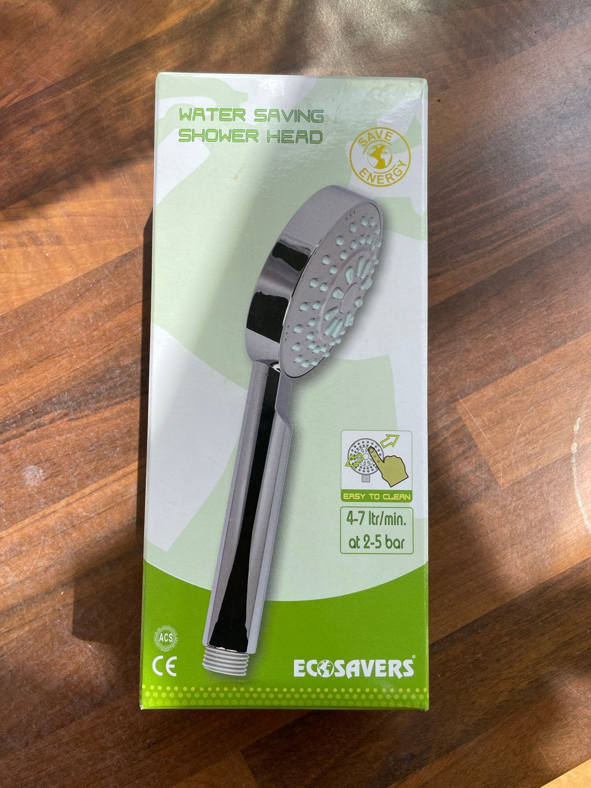 ECOSAVERS Waterbesparende Douchekop - Nieuw in doos, Ophalen of Verzenden, Nieuw, Chroom, Douche
