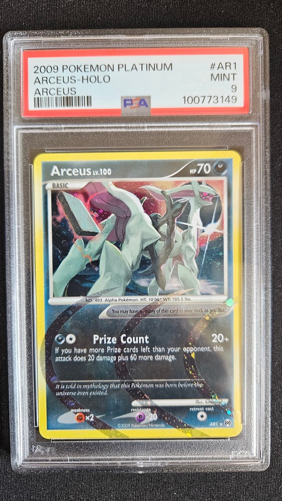 Arceus platinum AR1 psa 9 POP194, Ophalen of Verzenden, Zo goed als nieuw