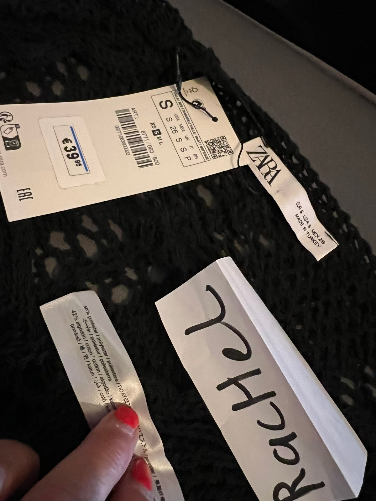 ZARA trui maat s NIEUW MET KAARTJES, F, G, R, Zwart