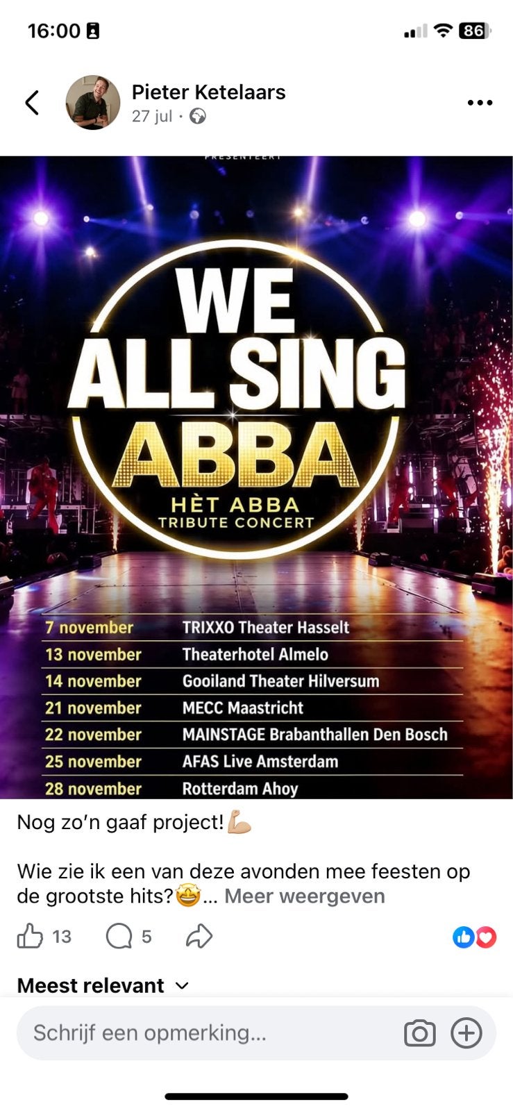 ABBA AHOY 3 goudtickets 28-11-2026