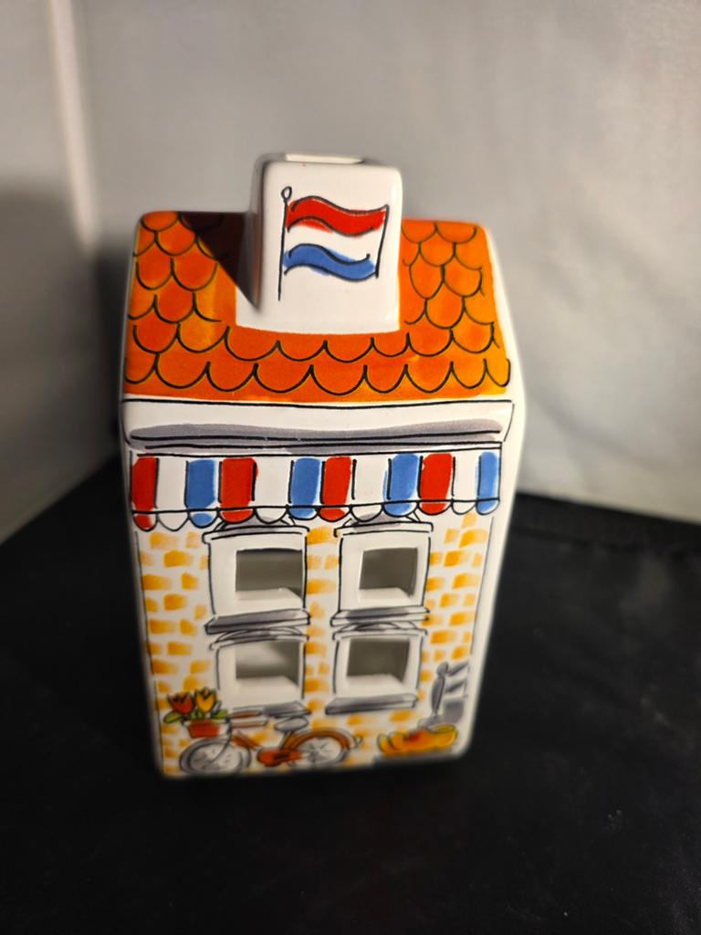 Blond Amsterdam Nederlands Huisje Spaarpot - Oranje Thema, Meerkleurig, Overige stijlen, Ophalen of Verzenden, Zo goed als nieuw