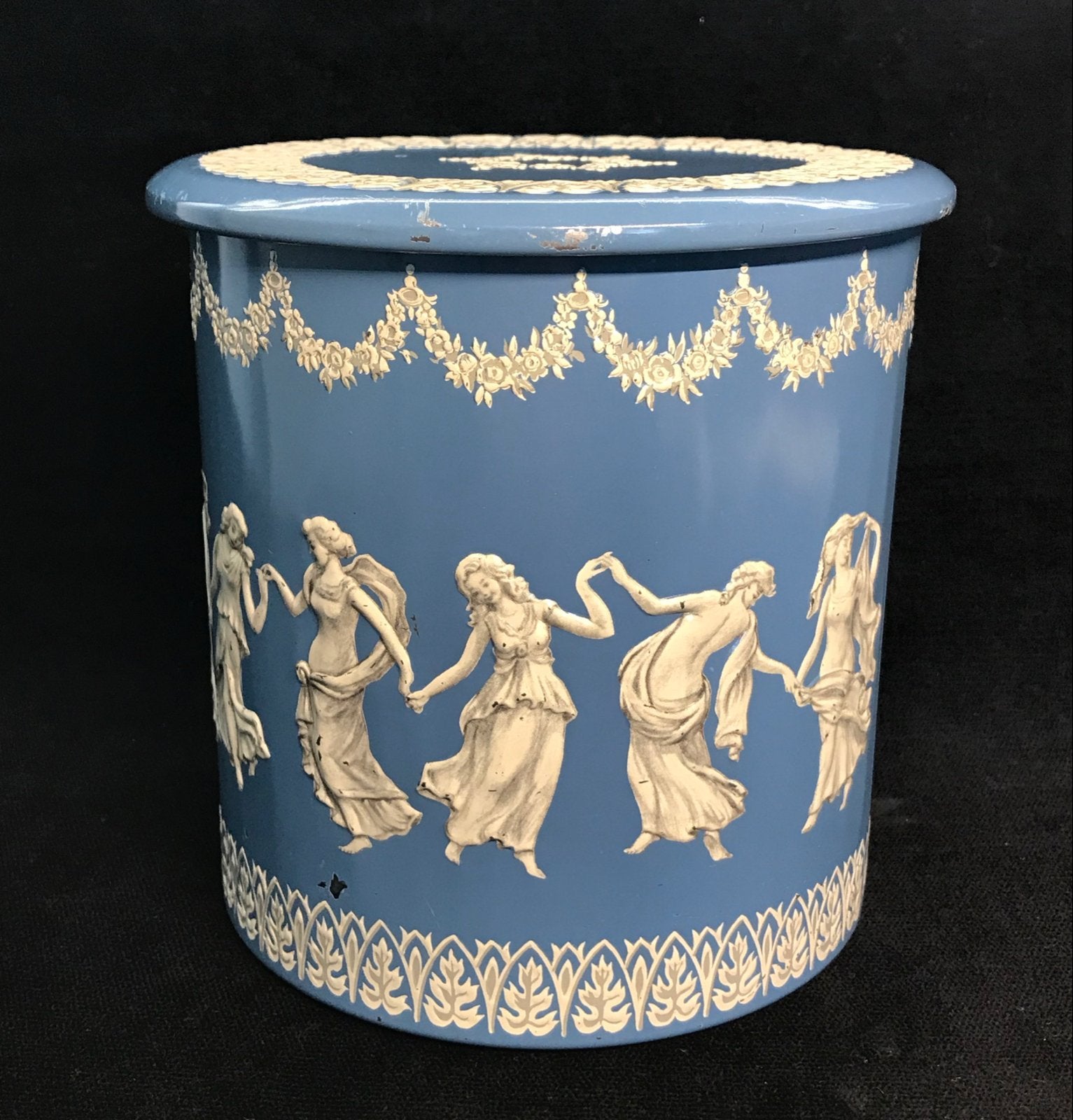 Vintage Wedgwood stijl blik Douwe Egberts, Ophalen of Verzenden