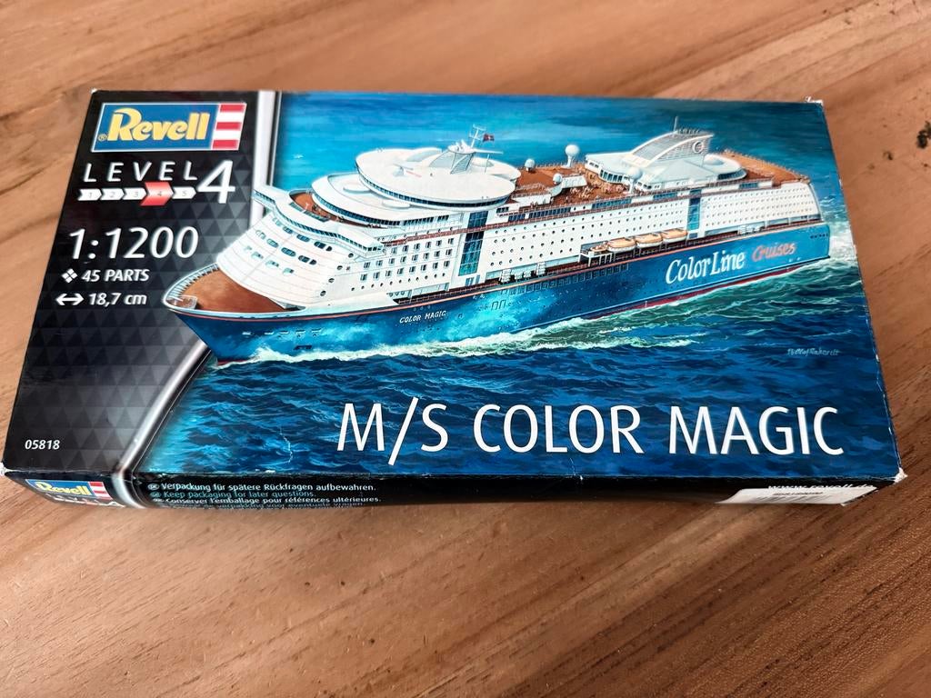 Revell M/S Color Magic Modelbouw Schip 1:200, Ophalen of Verzenden, Nieuw, 1:50 tot 1:200, Revell