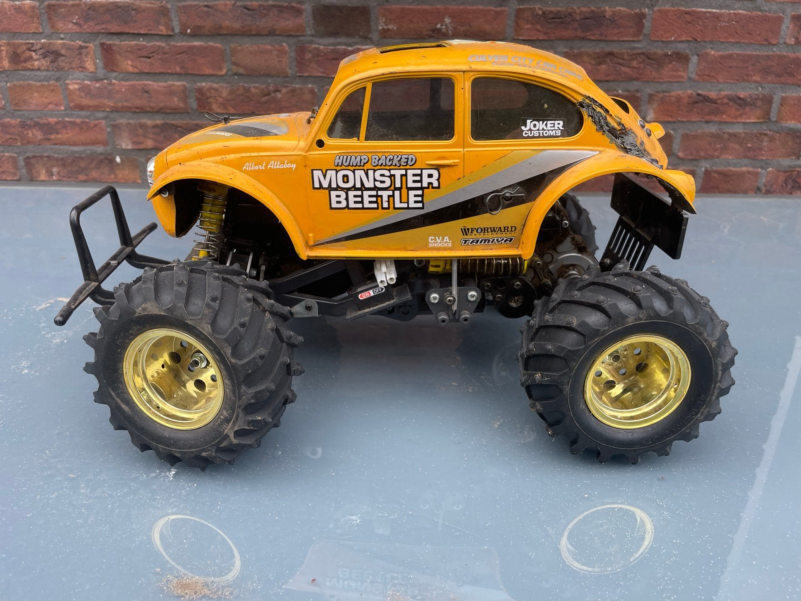 Tamiya Monster Beetle RC Auto - Gebruikt met Afstandsbedieni, Elektro, Gebruikt, Auto offroad, Ophalen of Verzenden
