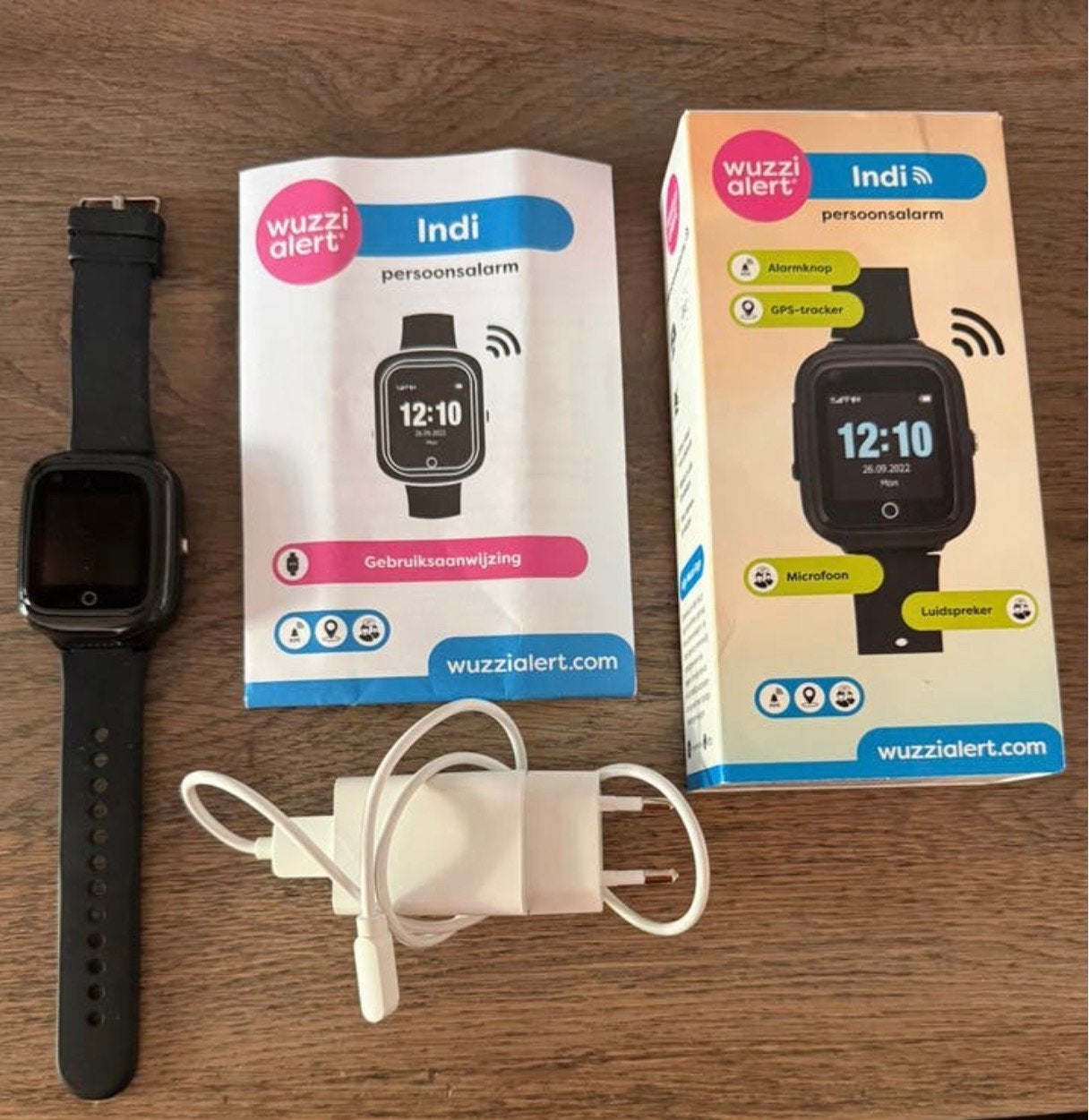 Wuzzi Watch IndiII 4G persoonsalarmering horloge zgan, Ophalen of Verzenden, Zo goed als nieuw