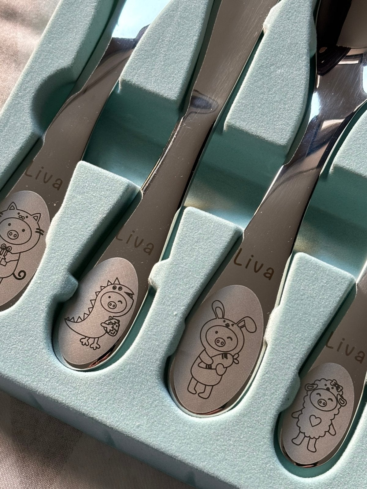 Super mooi RVS (18/10) kinderbestek gepersonaliseerd, Bestekset, Overige typen, Nieuw, Ophalen of Verzenden