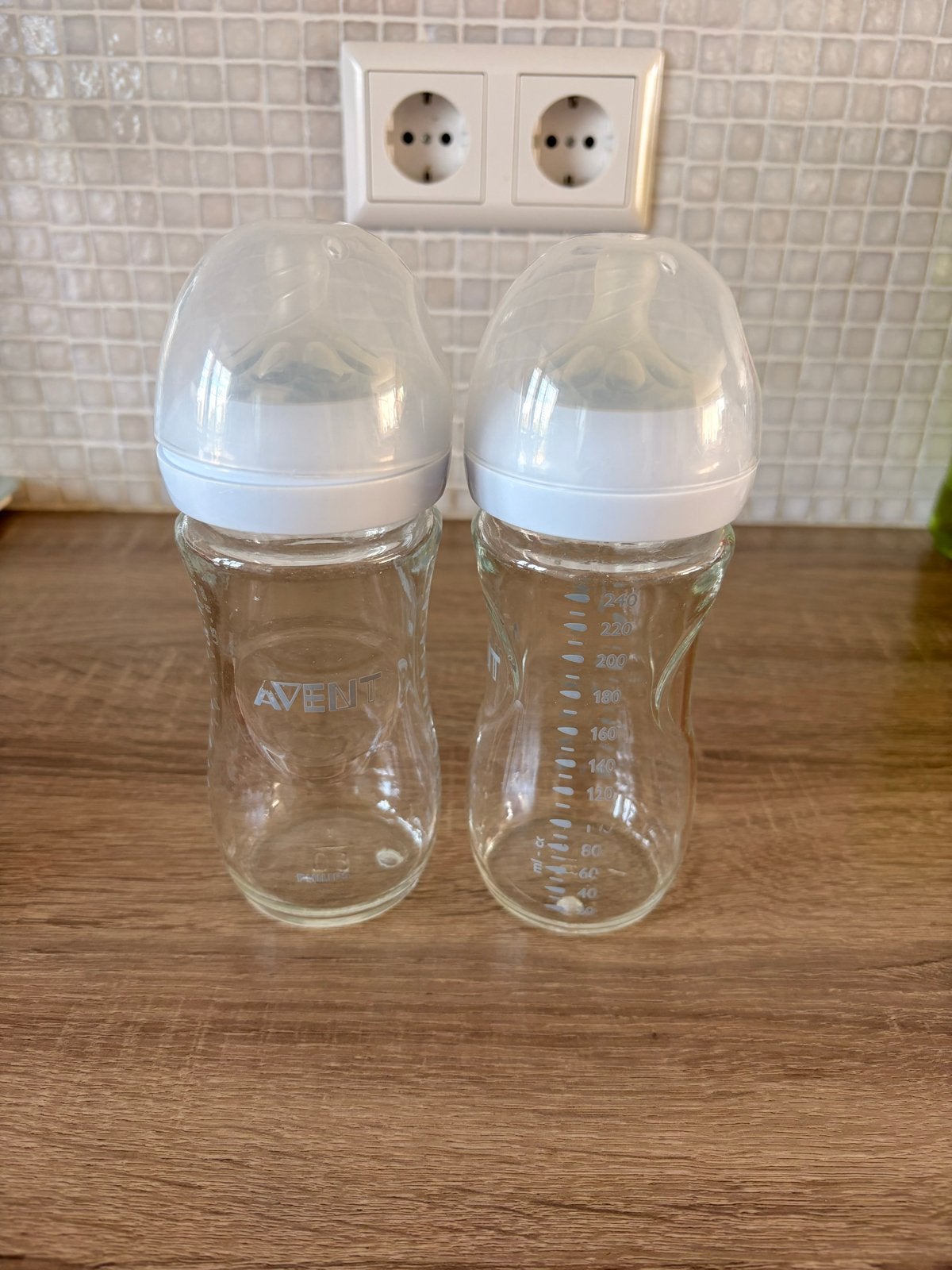 Philips Avent glazen babyflessen (2 stuks), Ophalen, Gebruikt, Philips Avent, Babyfles