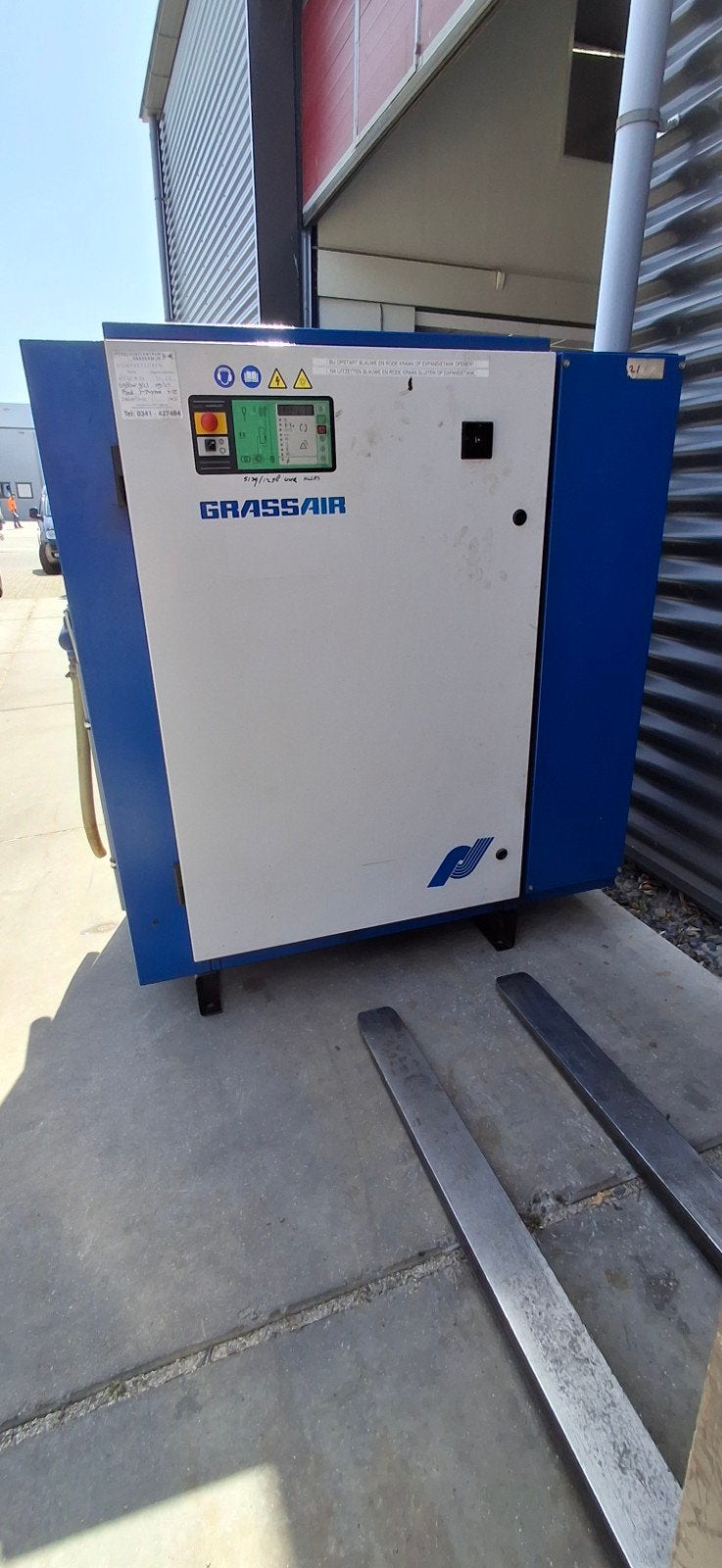Grassair 11kW schroefcompressor, Ophalen