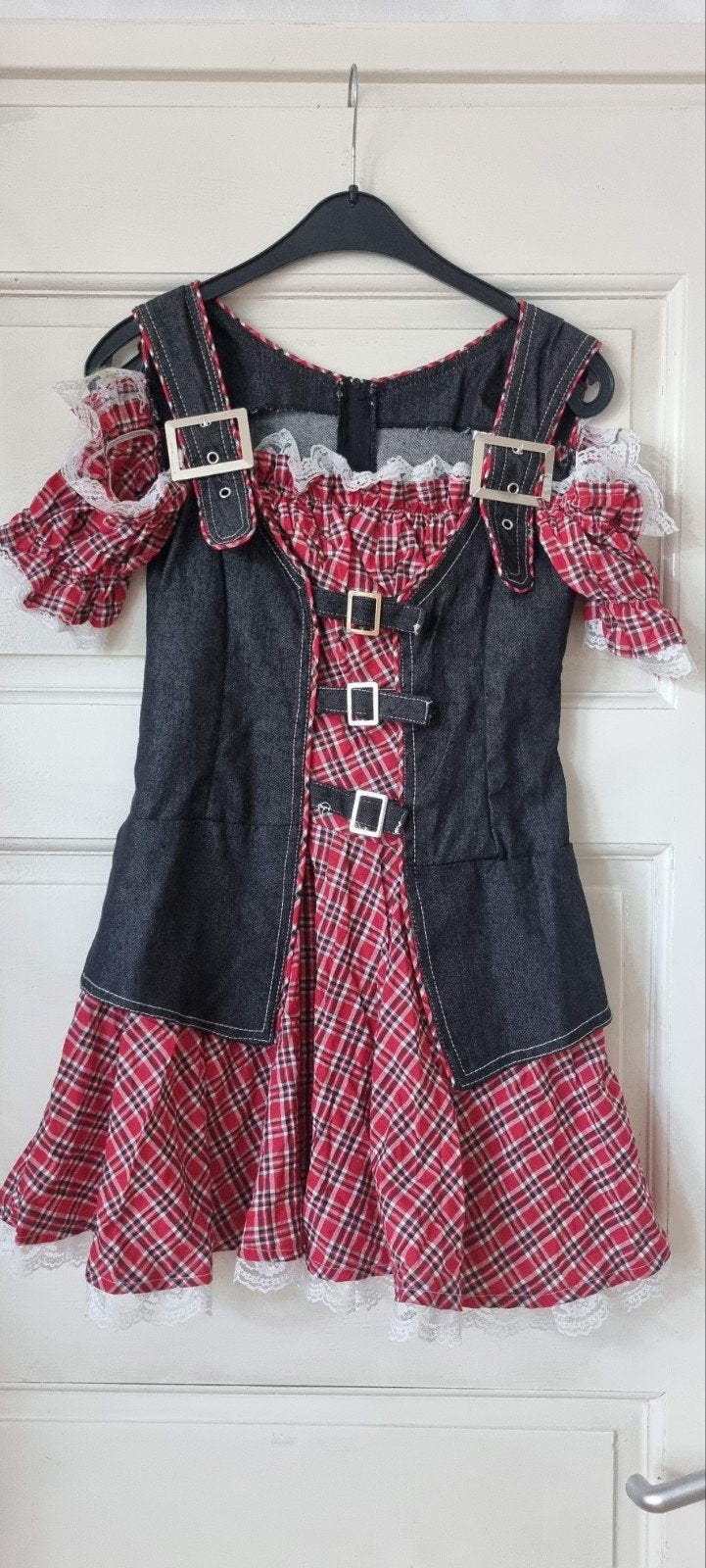 Dirndl spijkerstof Oktoberfest maat 158 / XS, Ophalen of Verzenden, Zo goed als nieuw, Meisje, Jurk of Rok