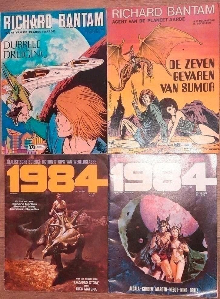4x Sciencefiction Strips : 2x Richard Bantam • 2x 1984, Verzenden