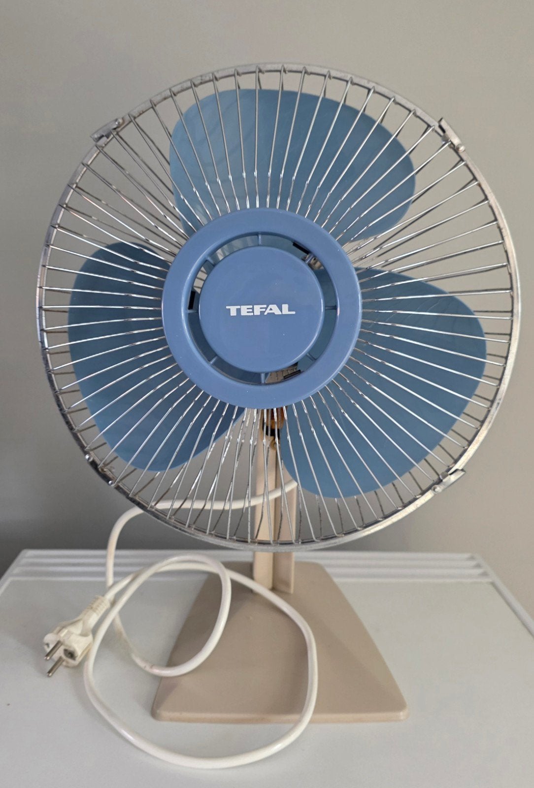 mooie vintage metalen Tefal tafelventilator NIET werkend, Ophalen of Verzenden, Niet werkend, Tafelventilator