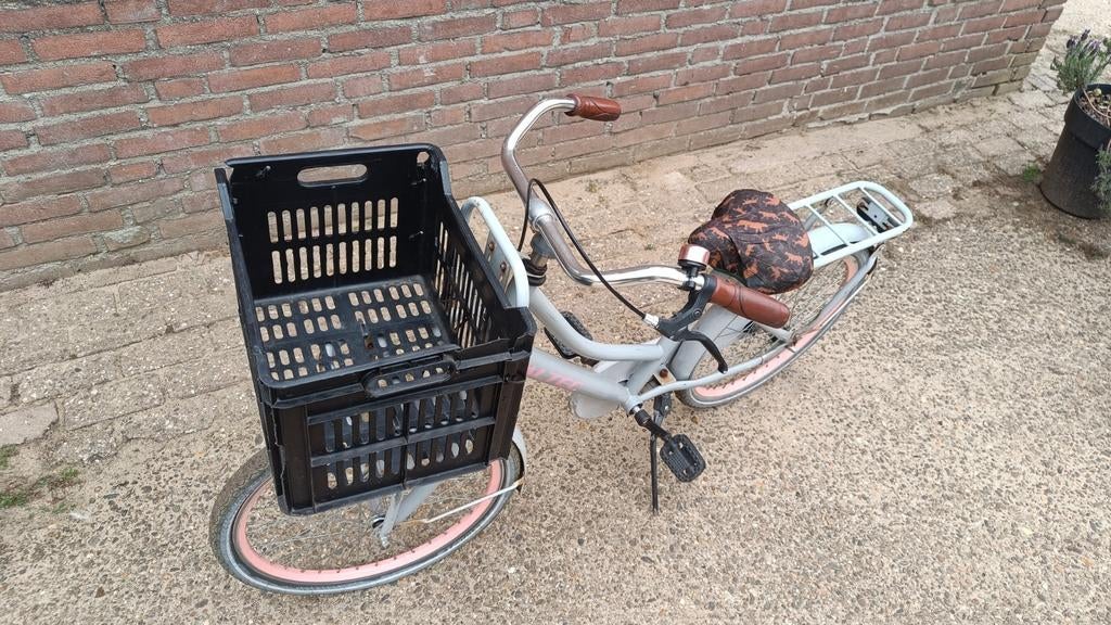 Altec transport fiets met krat - 22 inch -meisjes 6 / 8 jaar, Fietsen en Brommers, Fietsen | Dames | Damesfietsen, Gebruikt, Velgrem
