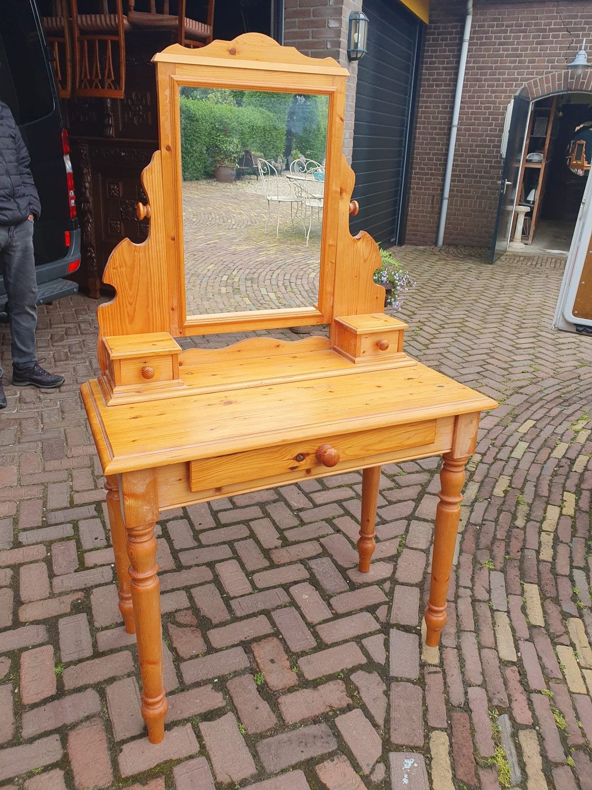 Grenen kaptafel, Ophalen, Zo goed als nieuw, 50 tot 100 cm, Minder dan 100 cm