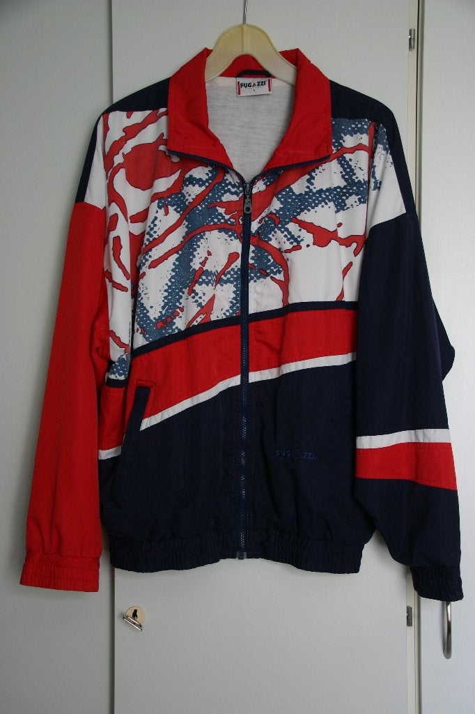 Trainingsjas rood-wit-blauw, Overige kleuren, Maat 48/50 (M), Fugazzi, Ophalen of Verzenden