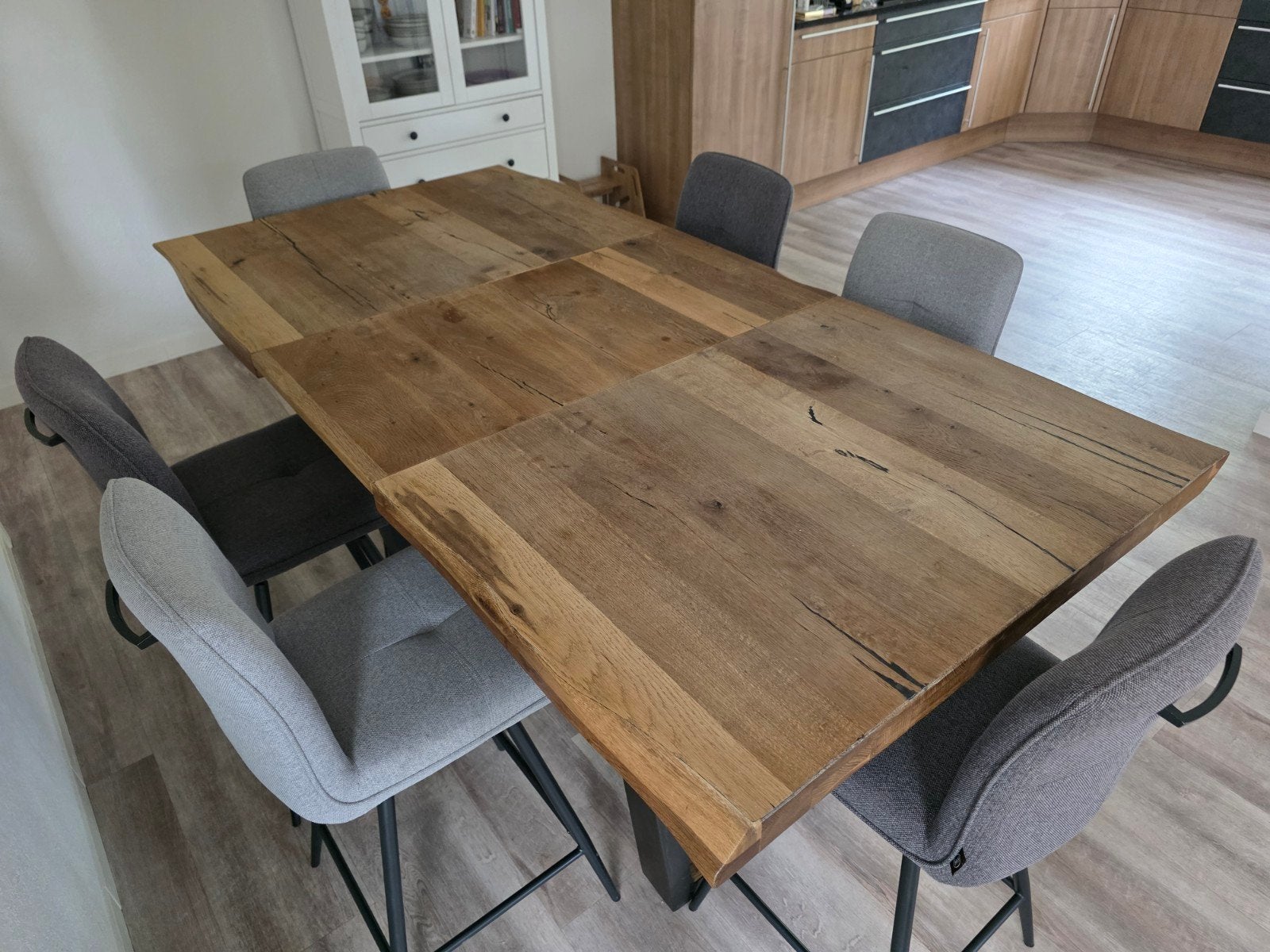Handers & Hazel Verhoogde Eetkamer Set met 6 Draaibare Stoel, 50 tot 100 cm, Vijf personen of meer, 150 tot 200 cm, Rechthoekig