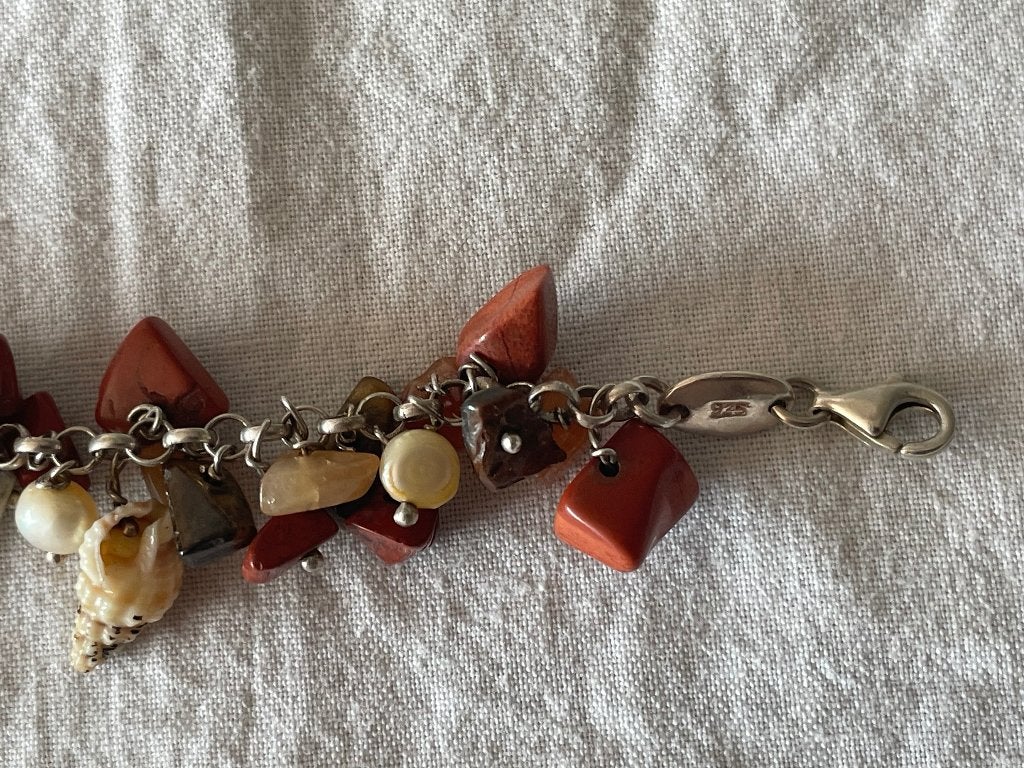 925 ZILVEREN ARMBAND van Esprit met steentjes - WD014, Waddinxveen, Bruin, Ophalen of Verzenden, Zo goed als nieuw