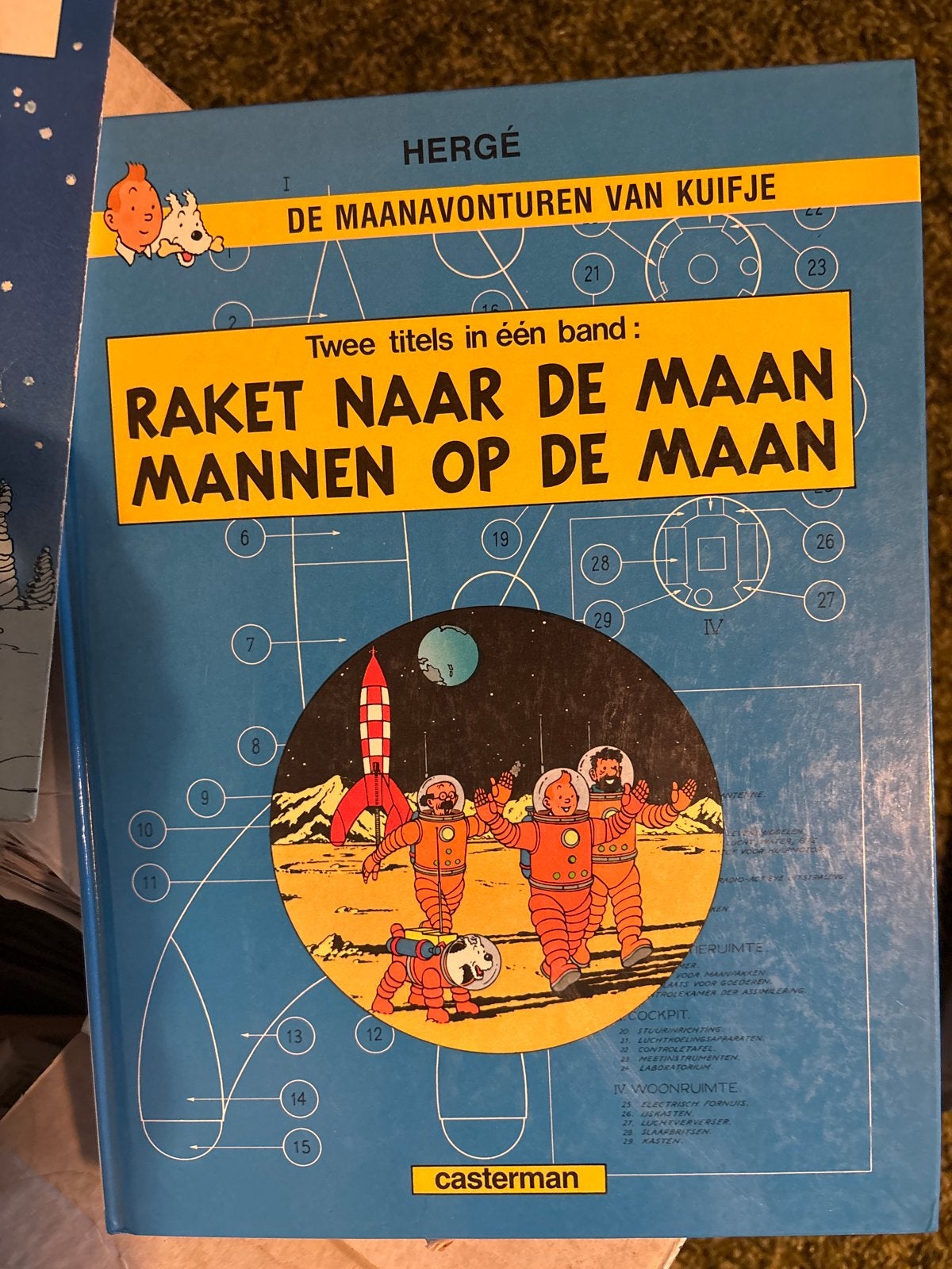 Kuifje: Raket naar de Maan & Mannen op de Maan (2-in-1), Boeken, Eén stripboek, Ophalen of Verzenden, Gelezen