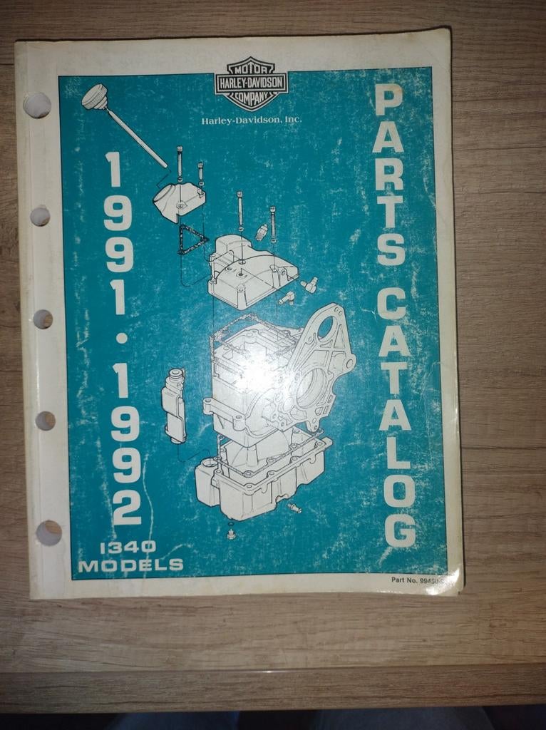 Harley-Davidson Parts Catalog 1991-1992 1340 Models, Ophalen of Verzenden