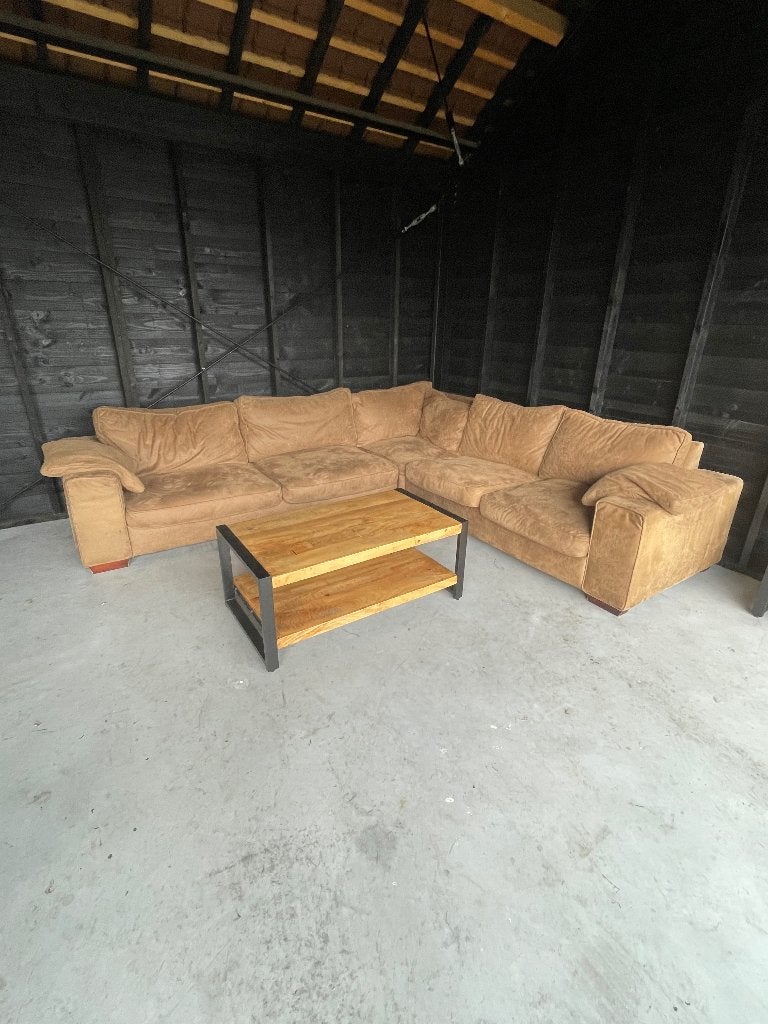 Ruime hoekbank, bruin, 300x300 cm, Ophalen, Gebruikt, Hoekbank, 300 cm of meer
