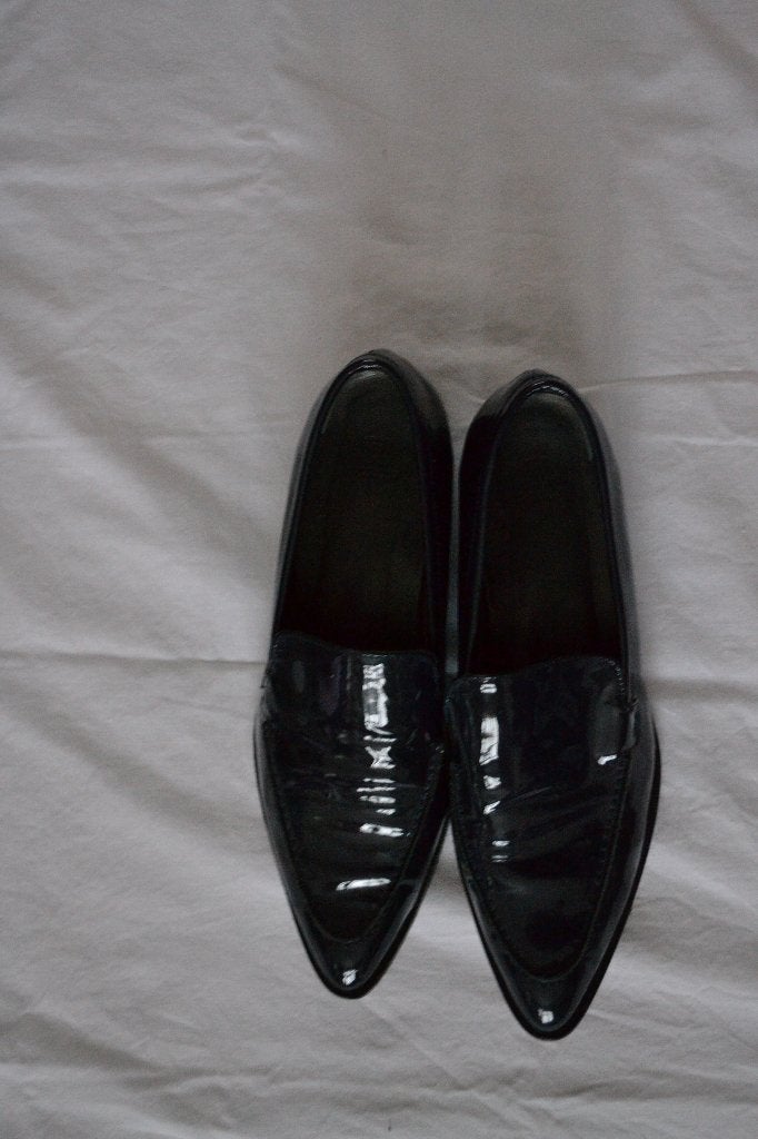 Leren lak loafers met puntneus maat 40, Kleding | Dames, Blauw, Navy boot, Instappers, Ophalen of Verzenden