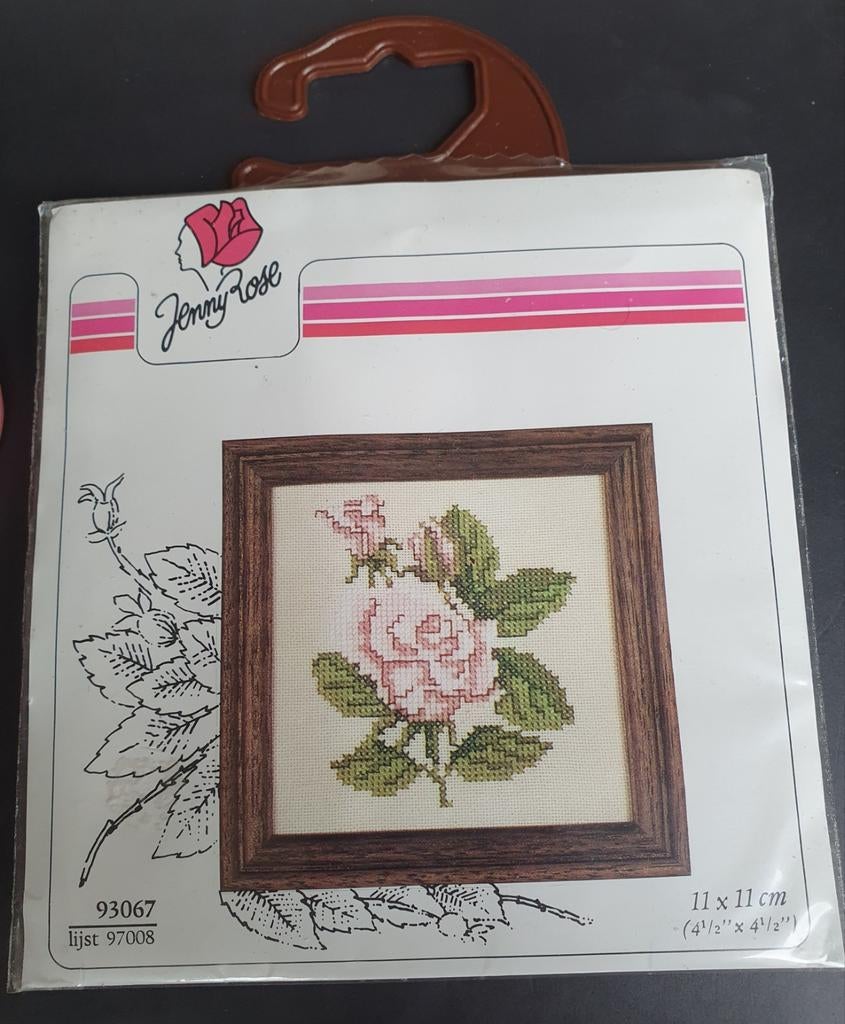zeldzaam lanarte jenny rose nieuw borduurpakket  - roze roos, Verzenden, Nieuw, Borduurpakket