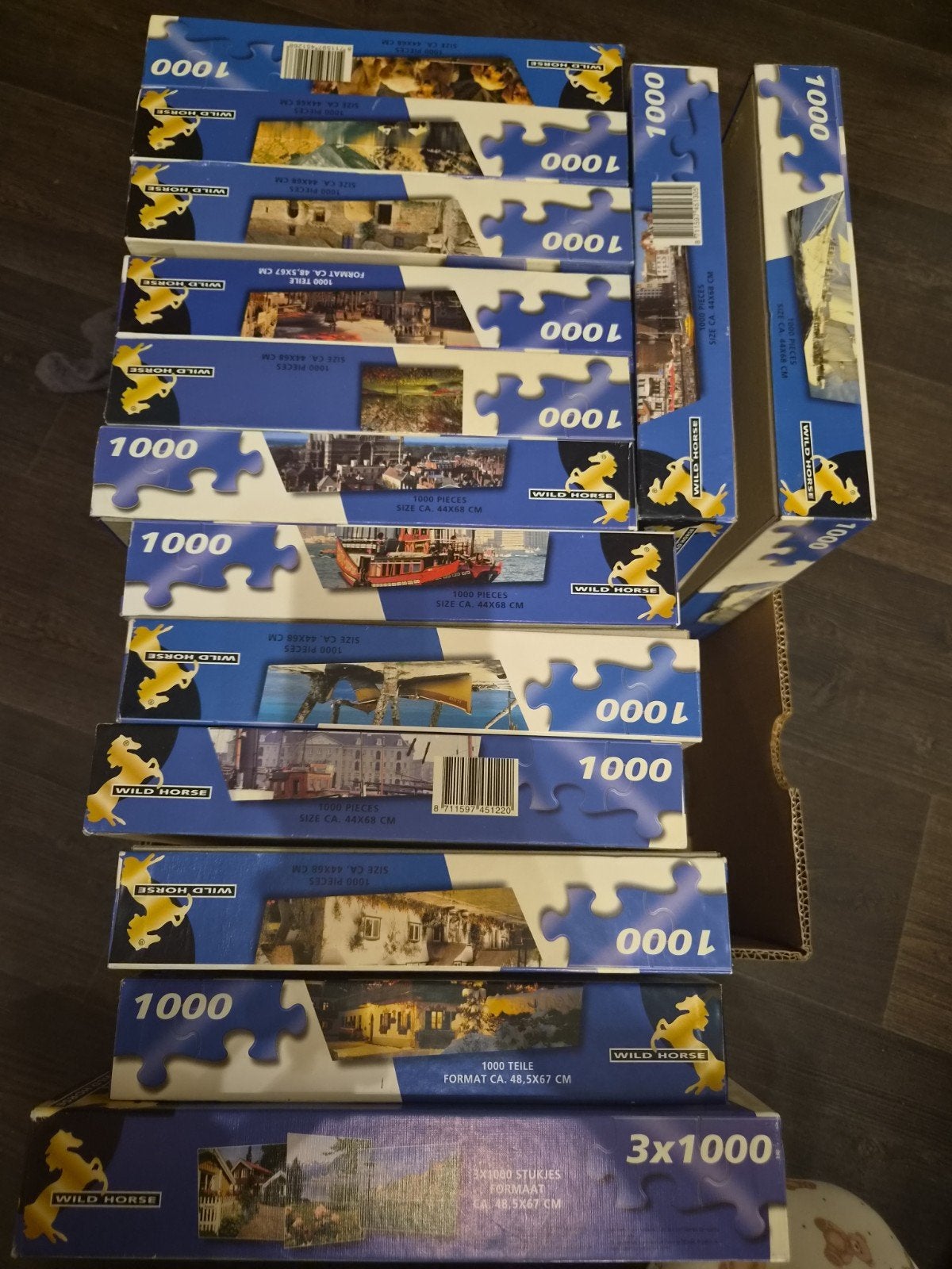 Grote collectie Wild Horse legpuzzels (1000 stukjes), Ophalen of Verzenden, 500 t/m 1500 stukjes, Zo goed als nieuw, Legpuzzel