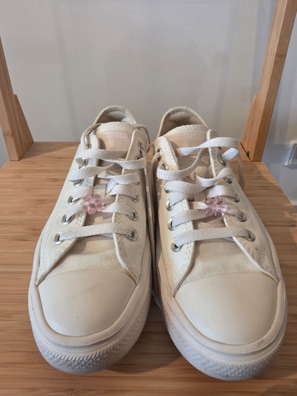 Converse All Star Platform Sneakers - Maat 36.5, Wit, Ophalen of Verzenden, Converse All Stars, Gedragen