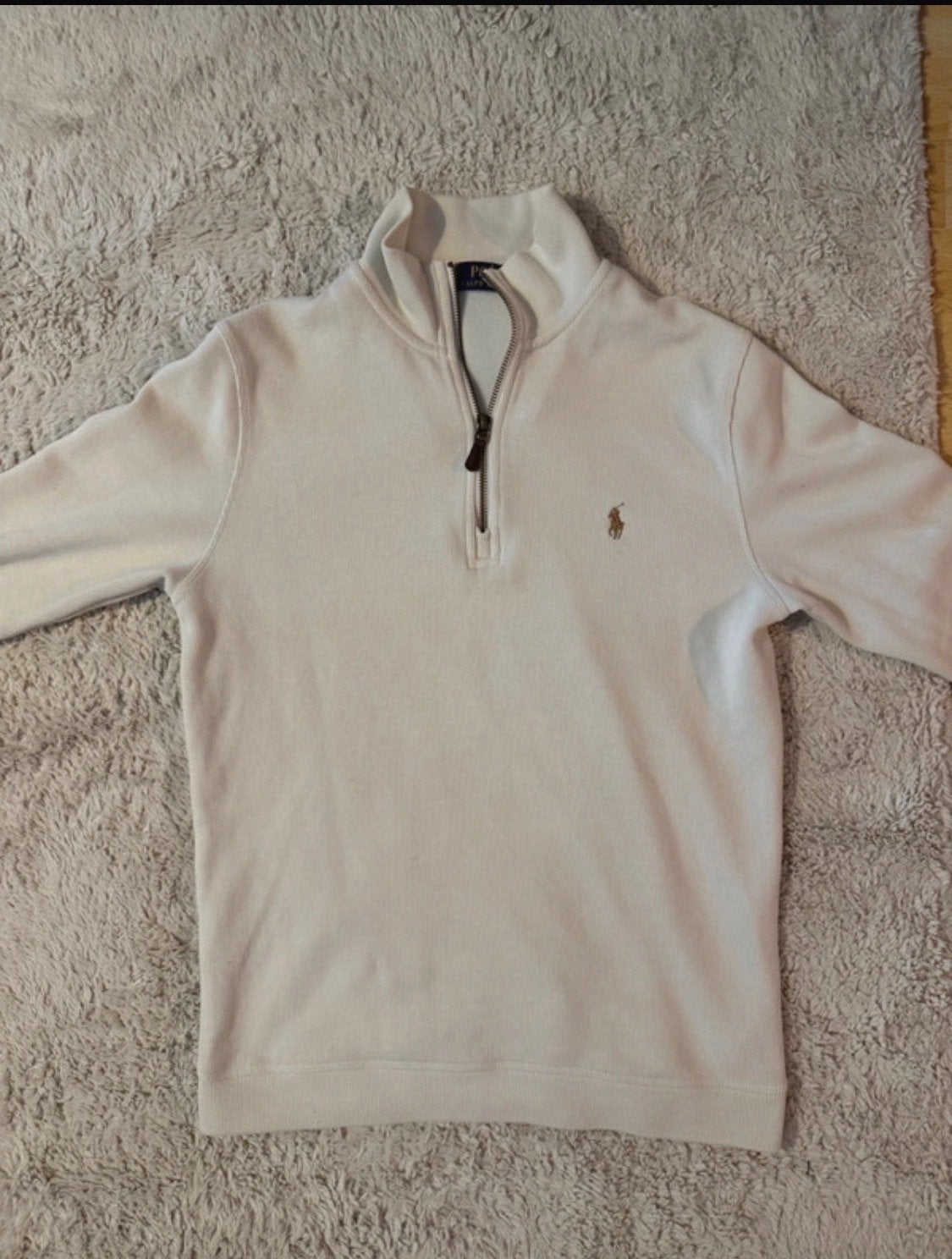 Ralph Lauren Quarter Zip - Crème, Kleding | Heren, Ophalen of Verzenden, Nieuw, Maat 48/50 (M), Wit